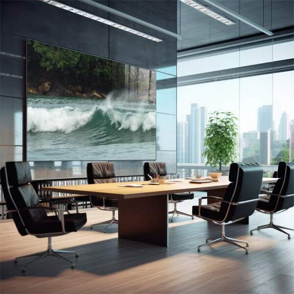 Quadro Decorativo Ondas serenas - Inspira Tranquilidade