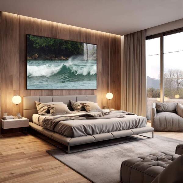 Quadro Decorativo Ondas serenas - Inspira Tranquilidade