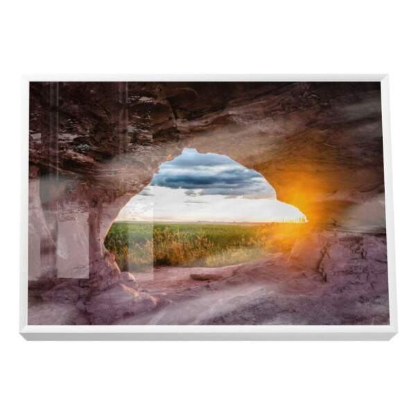 Quadro Decorativo Caverna ao Amanhecer: Ilumine seu Lar