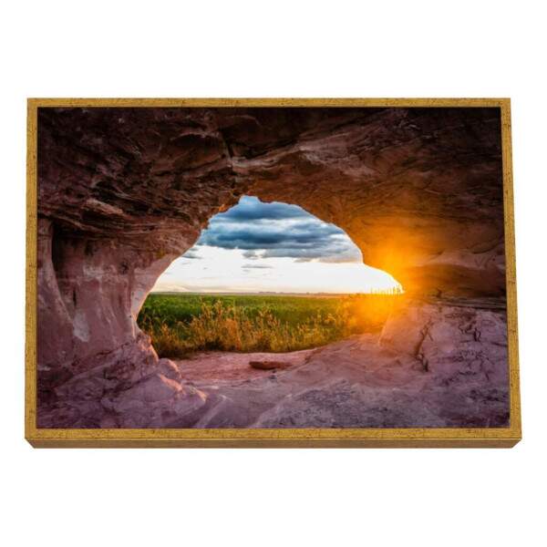 Quadro Decorativo Caverna ao Amanhecer: Ilumine seu Lar