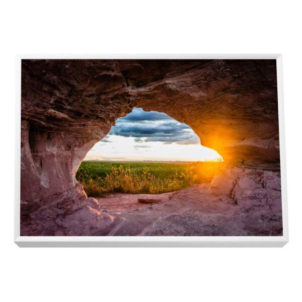 Quadro Decorativo Caverna ao Amanhecer: Ilumine seu Lar