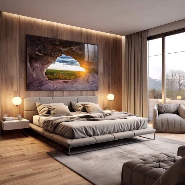 Quadro Decorativo Caverna ao Amanhecer: Ilumine seu Lar