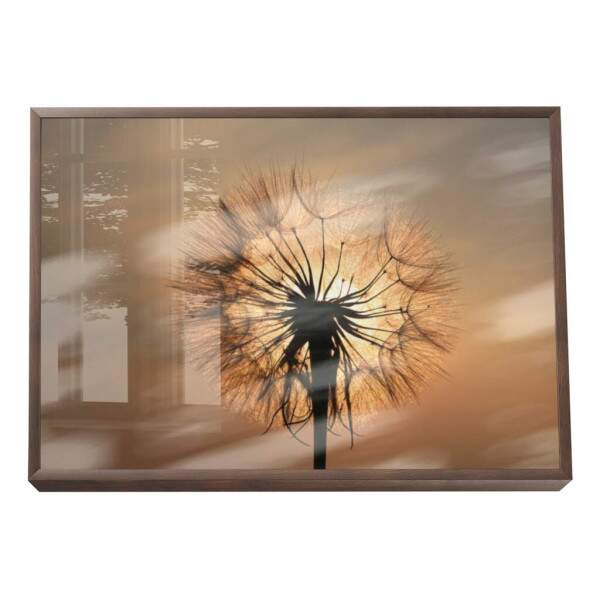 Quadro Decorativo Inspirador Dente-de-Leo ao Pr do Sol
