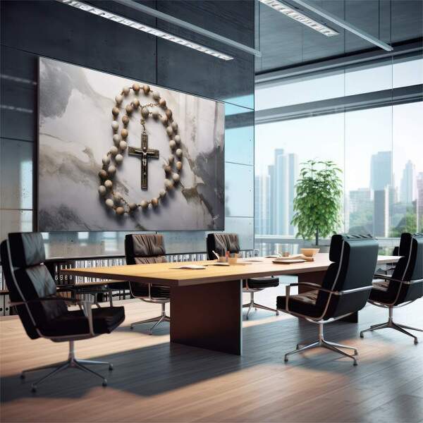 Quadro Decorativo Rosrio - Elegncia e Durabilidade para sua Decorao