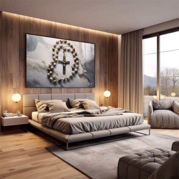 Quadro Decorativo Rosrio - Elegncia e Durabilidade para sua Decorao