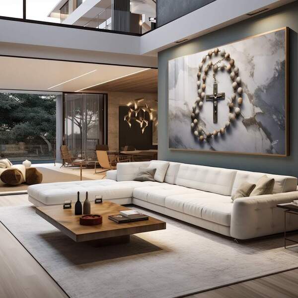 Quadro Decorativo Rosrio - Elegncia e Durabilidade para sua Decorao