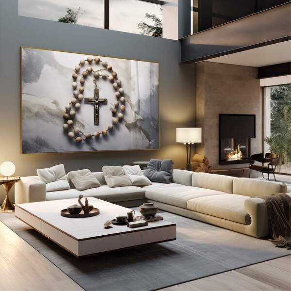Quadro Decorativo Rosrio - Elegncia e Durabilidade para sua Decorao