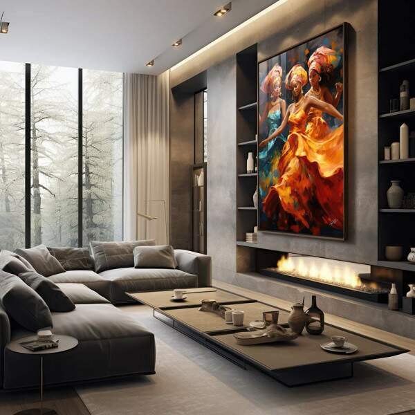 Quadro Decorativo Conscincia Negra 07 - Estilo e Sofisticao para sua Decorao