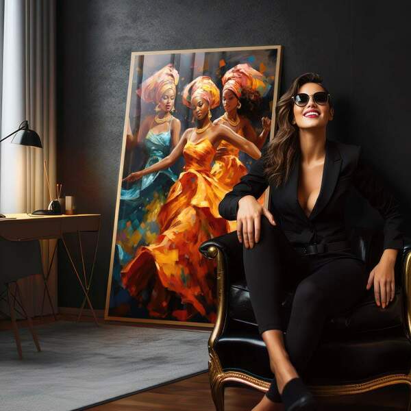 Quadro Decorativo Conscincia Negra 07 - Estilo e Sofisticao para sua Decorao