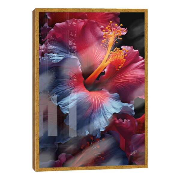 Quadro Decorativo Flor de Hibisco - Elegncia Natural para Sua Parede