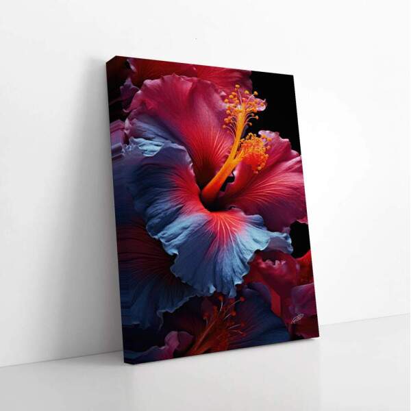 Quadro Decorativo Flor de Hibisco - Elegncia Natural para Sua Parede