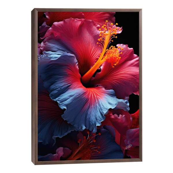 Quadro Decorativo Flor de Hibisco - Elegncia Natural para Sua Parede