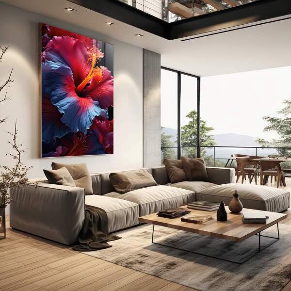 Quadro Decorativo Flor de Hibisco - Elegncia Natural para Sua Parede