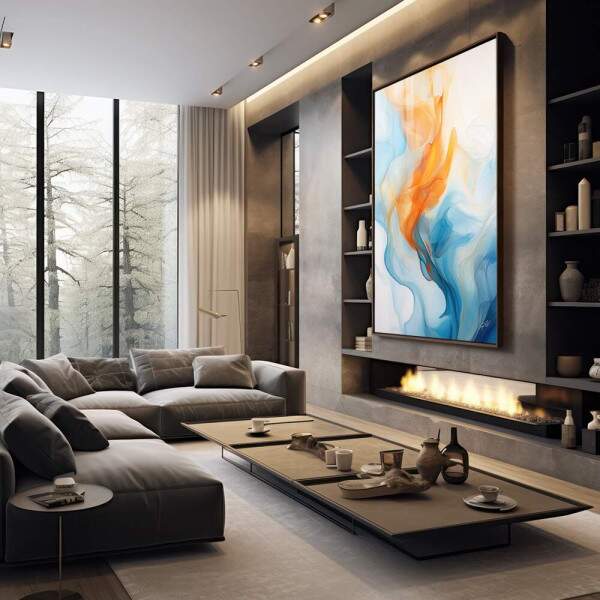 Quadro Decorativo Abstrato Primavera - Estilo e Sofisticao para sua Casa