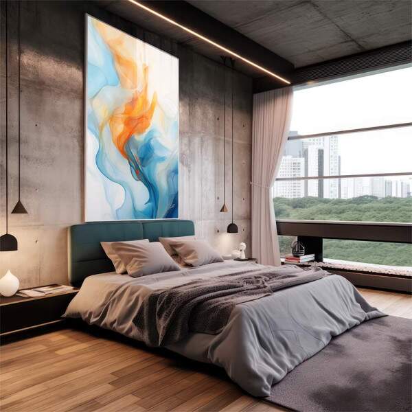 Quadro Decorativo Abstrato Primavera - Estilo e Sofisticao para sua Casa