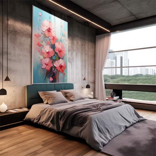 Quadro Decorativo Abstrato Primavera Doce 1 - Elegncia e Modernidade para Sua Decorao