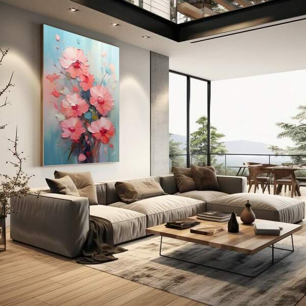 Quadro Decorativo Abstrato Primavera Doce 1 - Elegncia e Modernidade para Sua Decorao