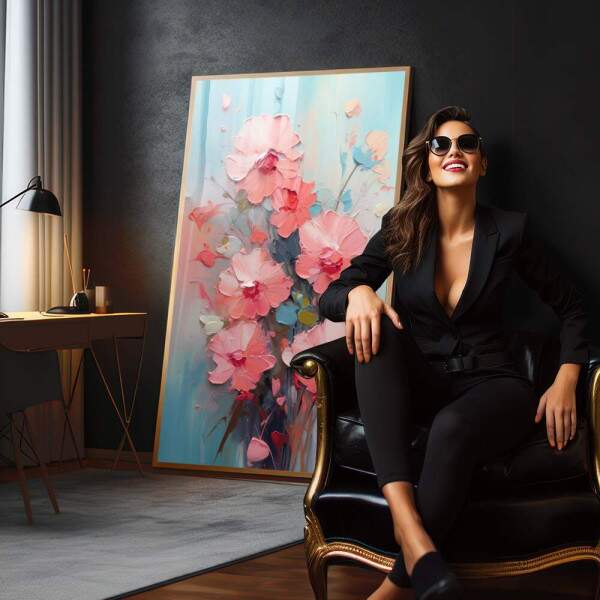 Quadro Decorativo Abstrato Primavera Doce 1 - Elegncia e Modernidade para Sua Decorao