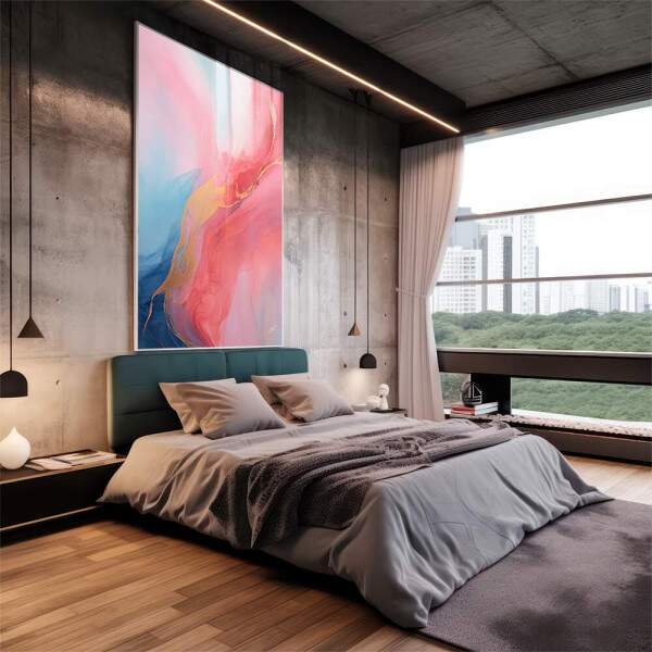 Quadro Decorativo Abstrato Primavera Doce - Elegncia e Sofisticao para seu Ambiente