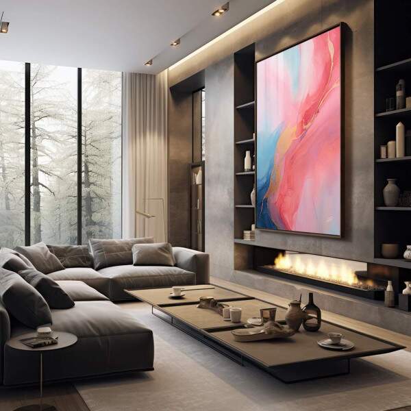 Quadro Decorativo Abstrato Primavera Doce - Elegncia e Sofisticao para seu Ambiente