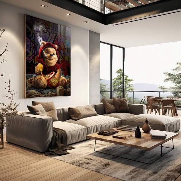 Quadro Decorativo Pooh - Arte Ldica para Transformar Seu Ambiente