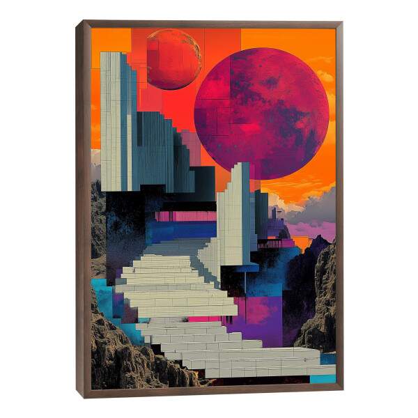 Quadro Decorativo A Beleza da lua Abstrata