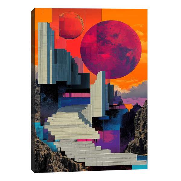 Quadro Decorativo A Beleza da lua Abstrata