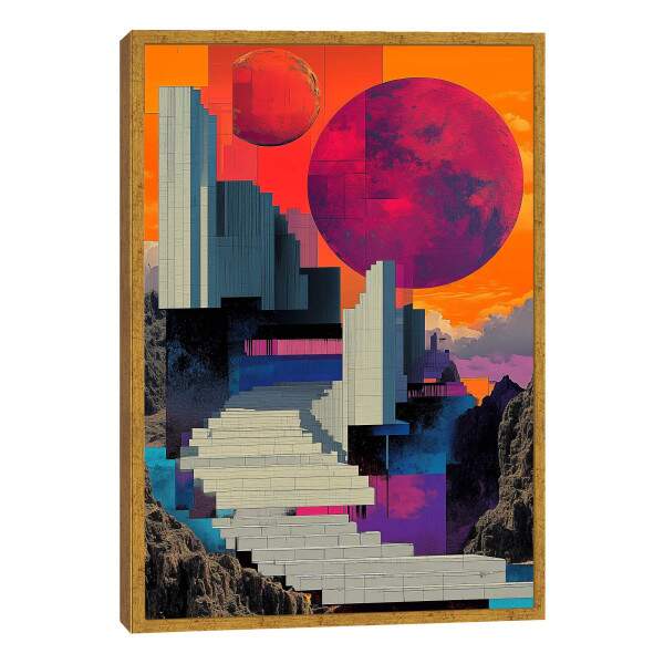 Quadro Decorativo A Beleza da lua Abstrata