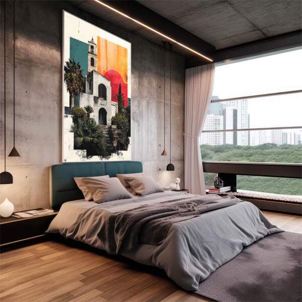 Quadro Decorativo Abstrato da Cidade