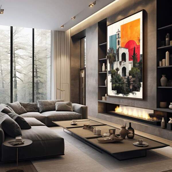 Quadro Decorativo Abstrato da Cidade