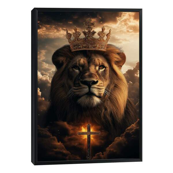 Quadro Decorativo Majestade do Leo - Beleza e Fora em sua Parede
