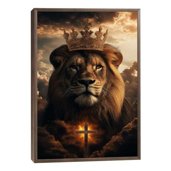 Quadro Decorativo Majestade do Leo - Beleza e Fora em sua Parede