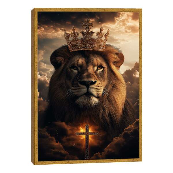 Quadro Decorativo Majestade do Leo - Beleza e Fora em sua Parede