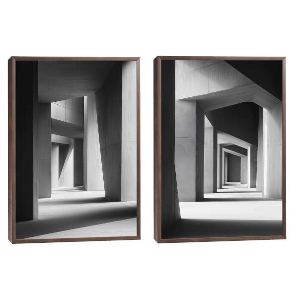 Quadro Decorativo Estruturas em Espiral com Design Contemporneo