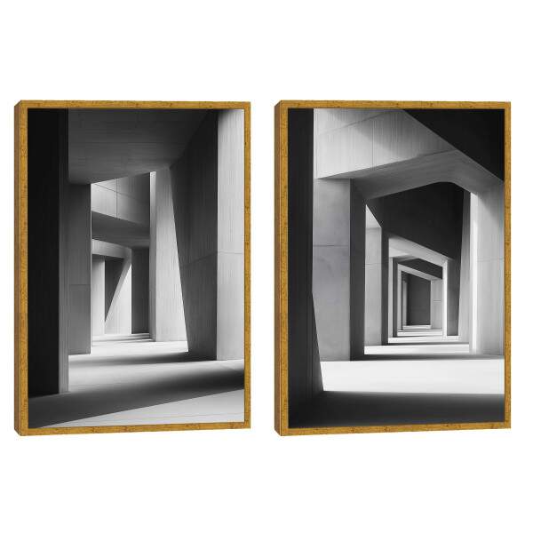 Quadro Decorativo Estruturas em Espiral com Design Contemporneo