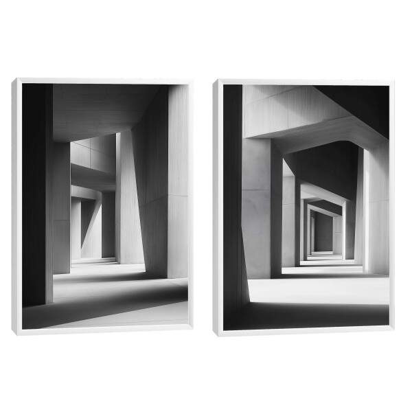 Quadro Decorativo Estruturas em Espiral com Design Contemporneo
