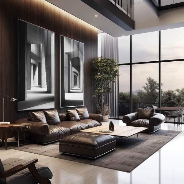 Quadro Decorativo Estruturas em Espiral com Design Contemporneo