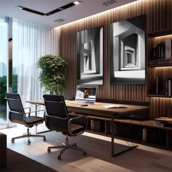 Quadro Decorativo Estruturas em Espiral com Design Contemporneo