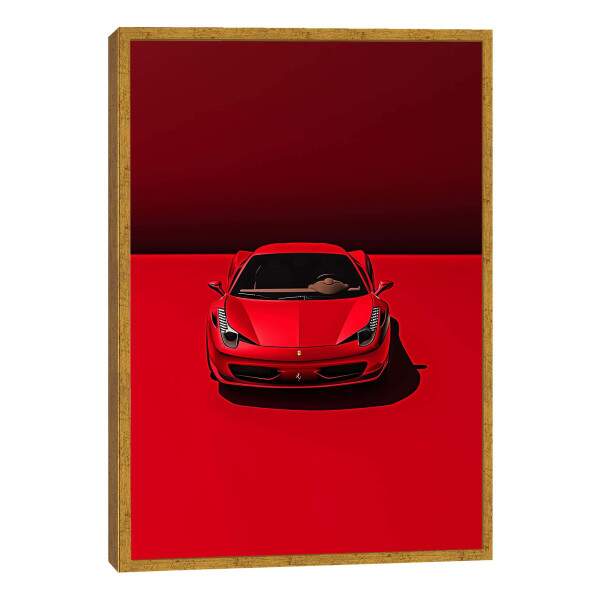 Quadro Decorativo Luxuoso de Carro Vermelho