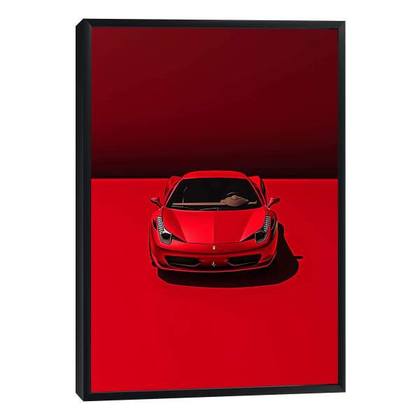 Quadro Decorativo Luxuoso de Carro Vermelho