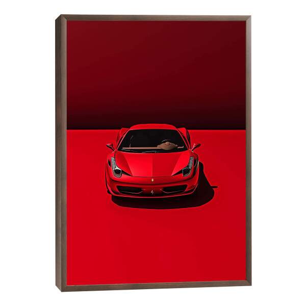 Quadro Decorativo Luxuoso de Carro Vermelho