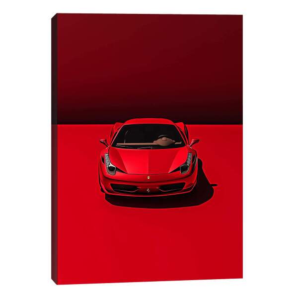 Quadro Decorativo Luxuoso de Carro Vermelho