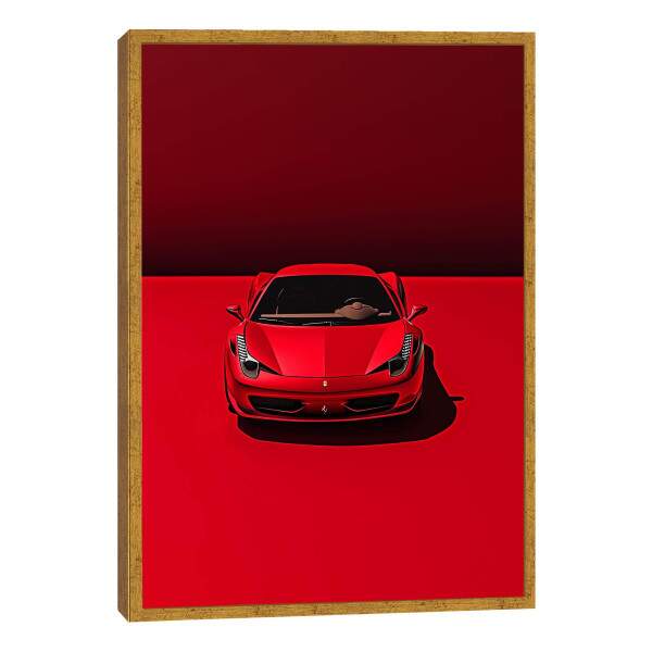 Quadro Decorativo Luxuoso de Carro Vermelho