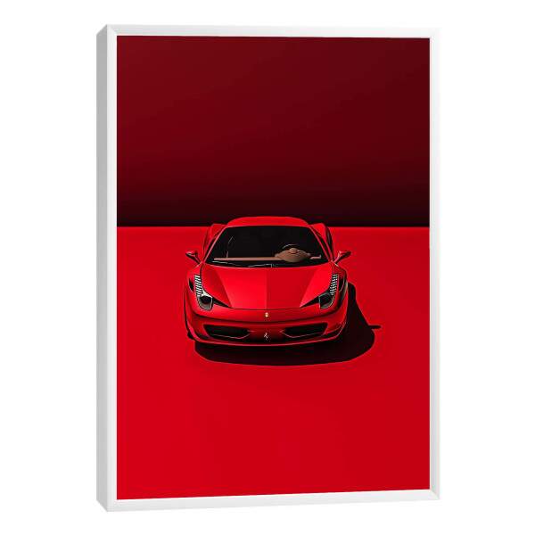 Quadro Decorativo Luxuoso de Carro Vermelho
