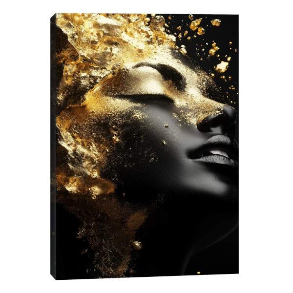 Quadro Decorativo Elegante Reflexo da Mulher Gold