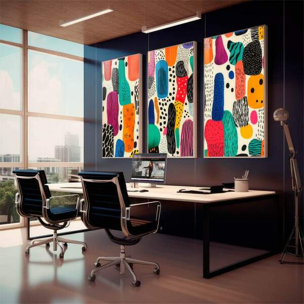 Quadro Decorativo A Beleza do Abstrato Desleixado