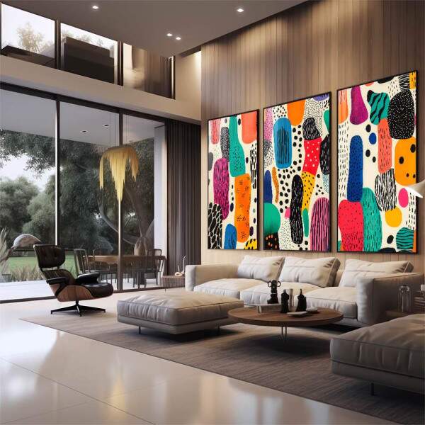 Quadro Decorativo A Beleza do Abstrato Desleixado
