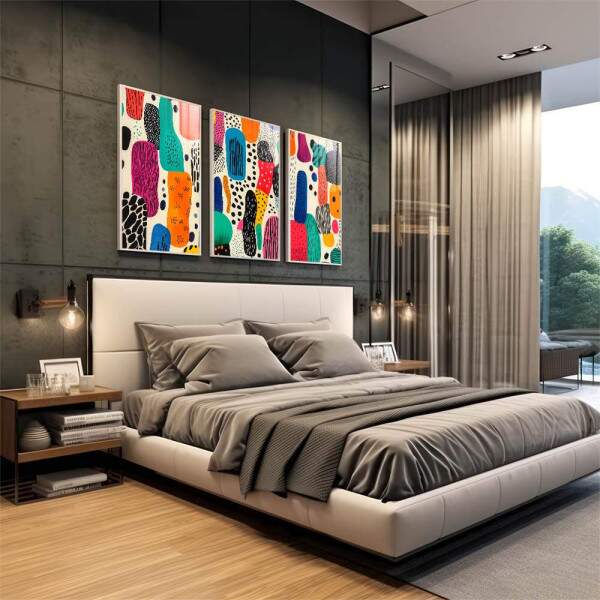 Quadro Decorativo A Beleza do Abstrato Desleixado