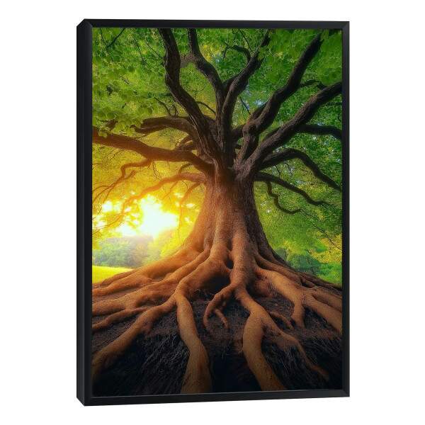 Quadro Decorativo Amanhecer da rvore da Vida Harmonia e Beleza