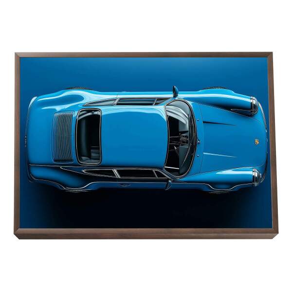 Quadro Decorativo Carro Esportivo em Azul Vibrante - Elegncia e Velocidade